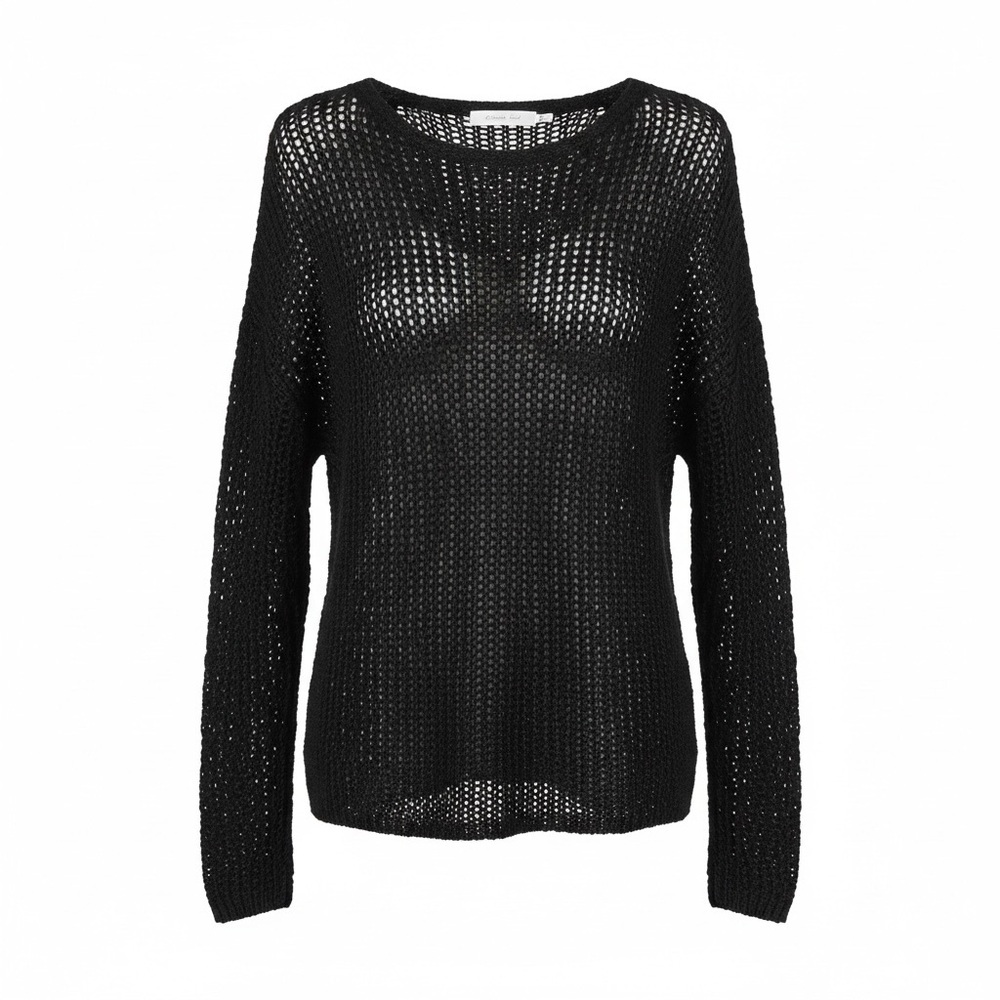 Mustard Seed Black Knit Crew Neck Sweater